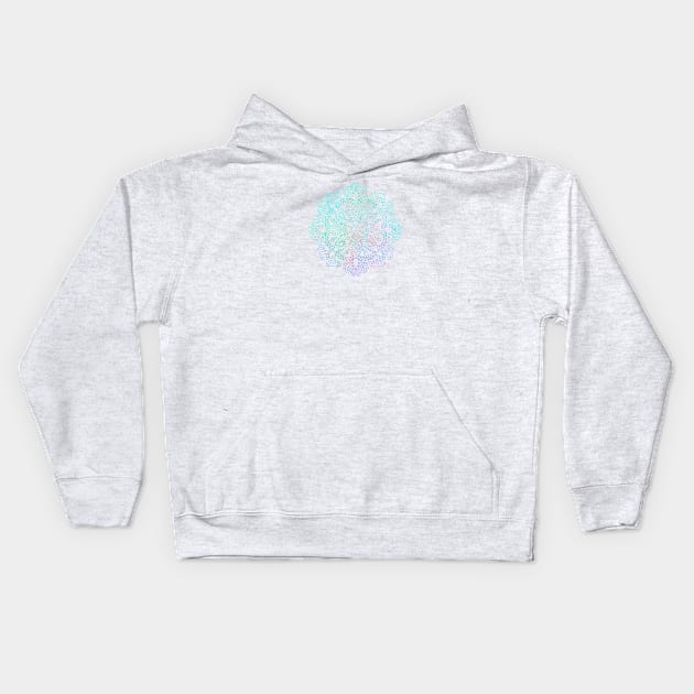 Iridescent Rainbow Mandala Kids Hoodie by NatureMagick